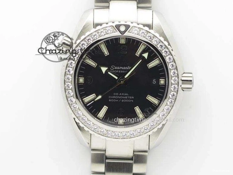 0116 Planet Ocean 39.5mm Black Ceramic Bezel SS VSF 1:1 Best Edition Black Dial on SS Bracelet A Stretchable 7890